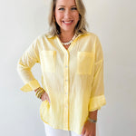Crinkled Top with Front Pockets