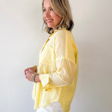 Crinkled Top with Front Pockets