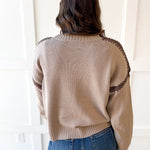Crochet Stitch Drop Shoulder Sweater - Coco