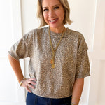 Crop Leopard Print Top - Honey