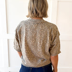 Crop Leopard Print Top - Honey