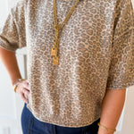 Crop Leopard Print Top - Honey