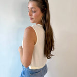 Crop Tank with Button Details