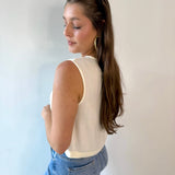 Crop Tank with Button Details