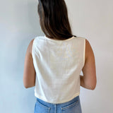 Crop Tank with Button Details