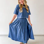 Crop Top & Pleated Skirt Set