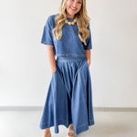 Crop Top & Pleated Skirt Set