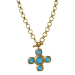 Cross Stone Pendant Necklace