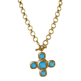 Cross Stone Pendant Necklace