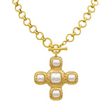 Cross Stone Pendant Necklace