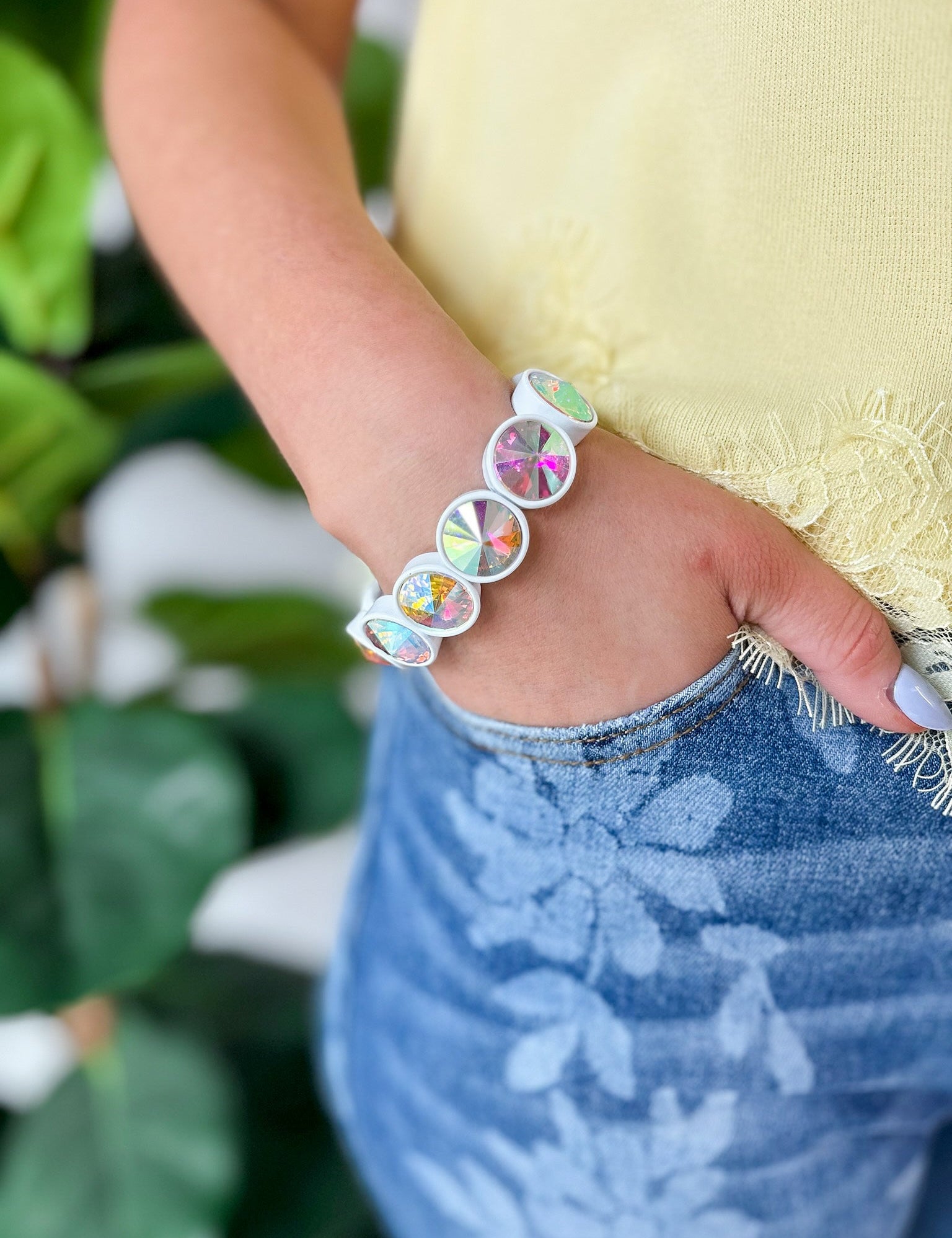 Crystal Geometric Braclet