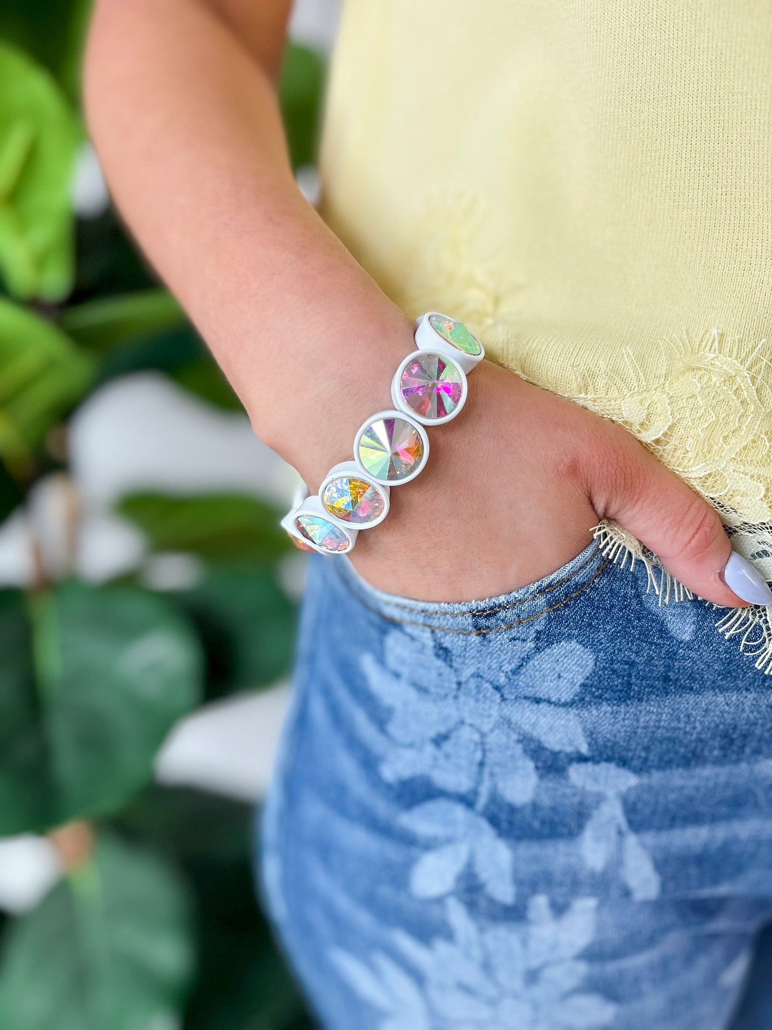 Crystal Geometric Braclet