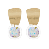 Cushion Textured Metal Earrings