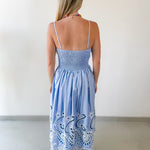 Cut Out Embroidery Detail Maxi Dress