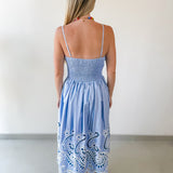 Cut Out Embroidery Detail Maxi Dress