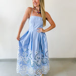 Cut Out Embroidery Detail Maxi Dress