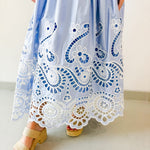 Cut Out Embroidery Detail Maxi Dress