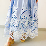 Cut Out Embroidery Detail Maxi Dress