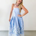 Cut Out Embroidery Detail Maxi Dress