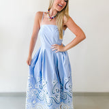 Cut Out Embroidery Detail Maxi Dress