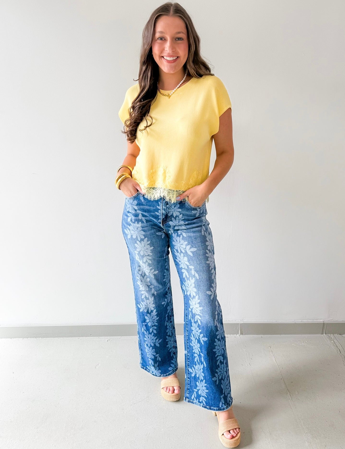 Daisy Digital Wide Leg Jeans