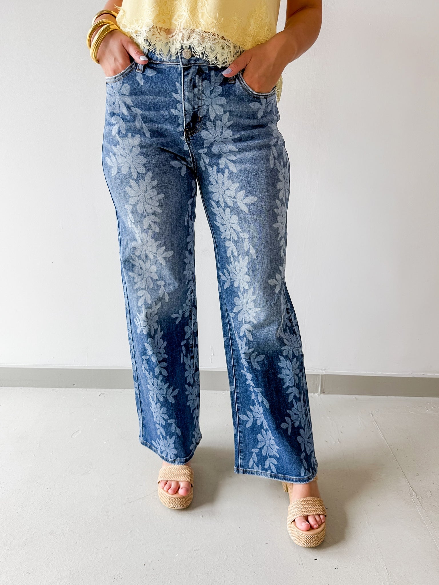 Daisy Digital Wide Leg Jeans