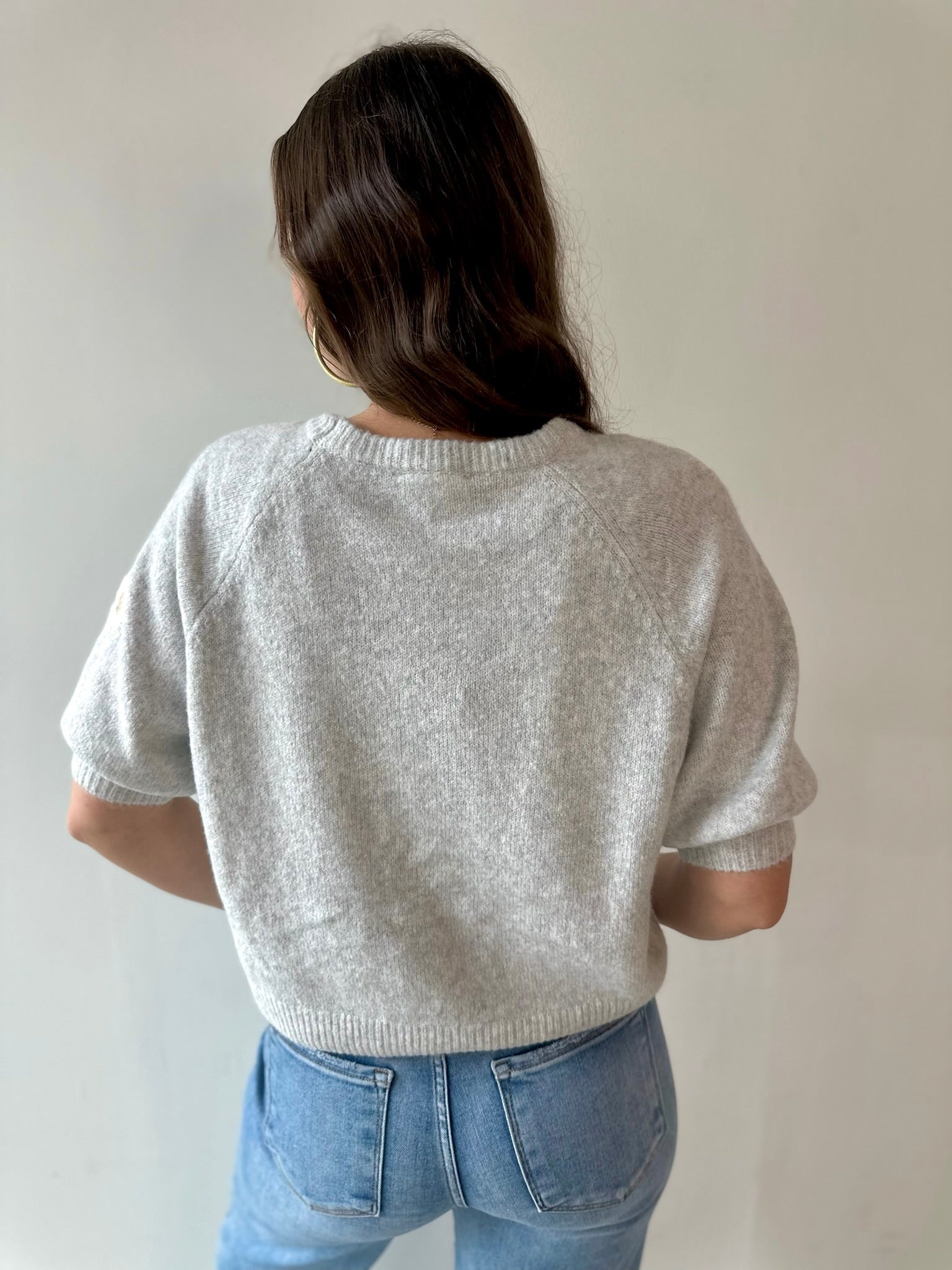 Daisy Round Neck Floral Sweater