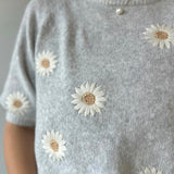Daisy Round Neck Floral Sweater