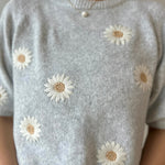 Daisy Round Neck Floral Sweater