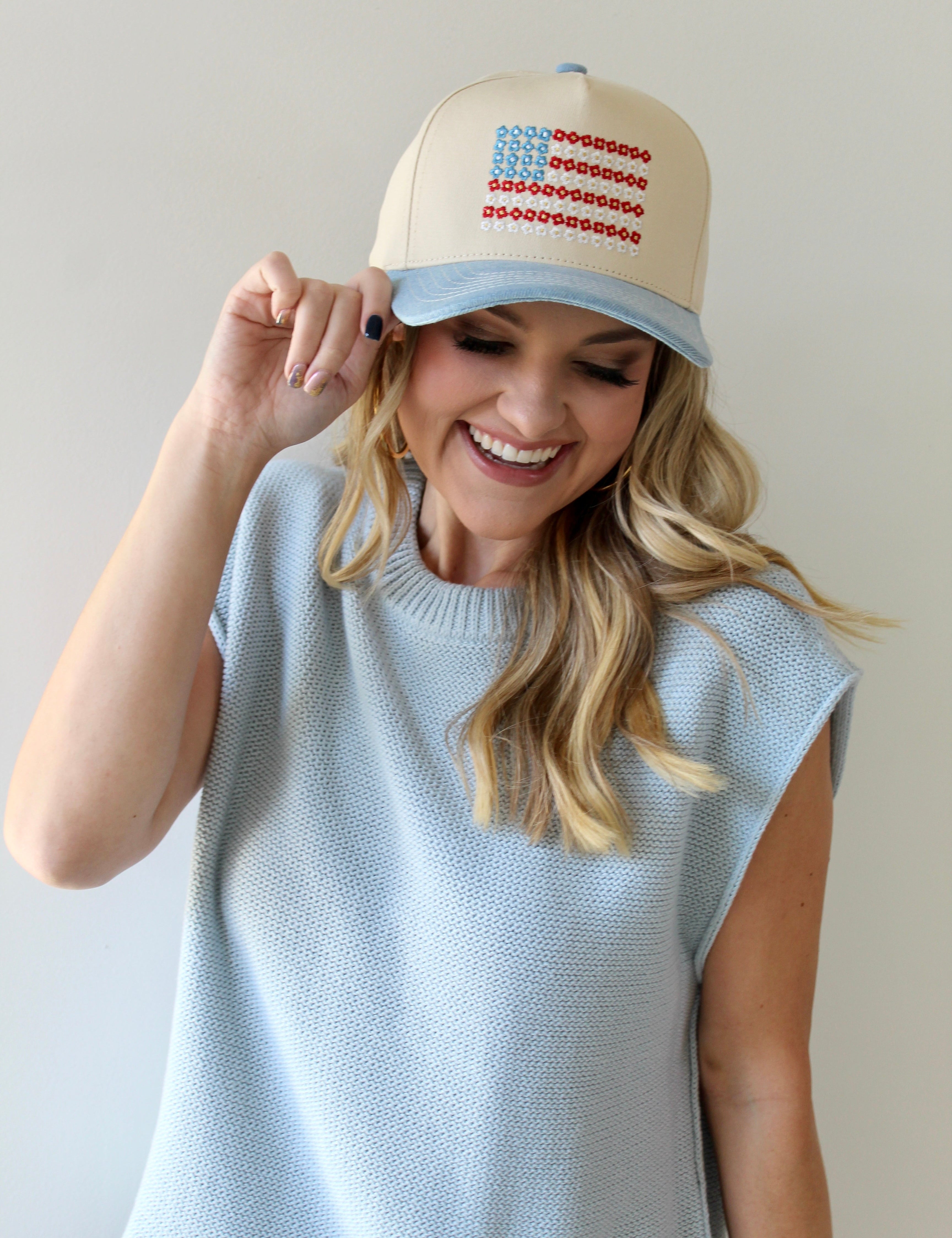Daisy USA Flag Trucker Hat