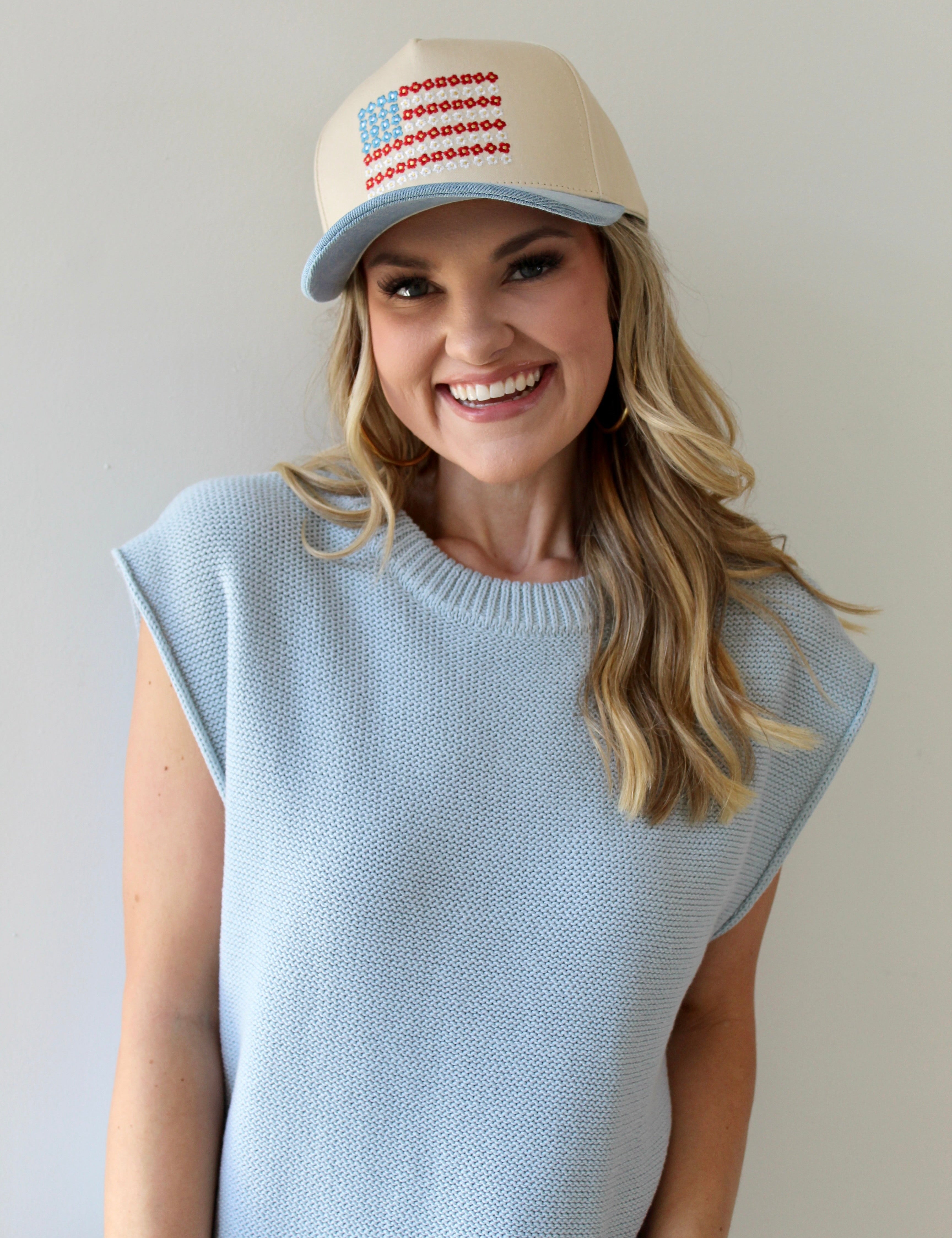 Daisy USA Flag Trucker Hat