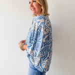 Damask Print Balloon Top