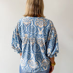 Damask Print Balloon Top