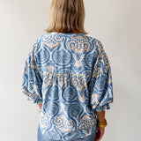 Damask Print Balloon Top