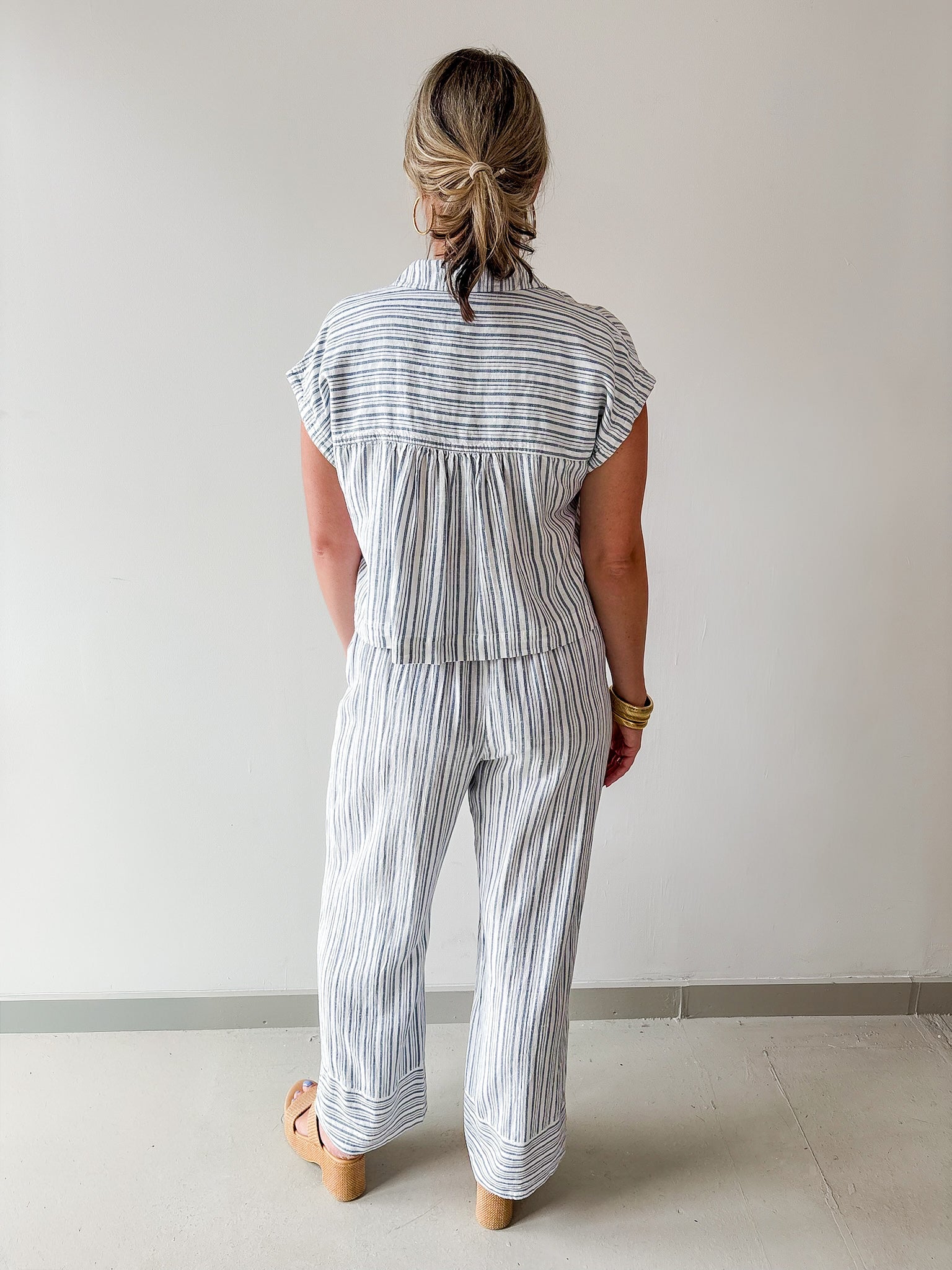 Dana Stripe Top & Pant Set