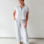 Dana Stripe Top & Pant Set