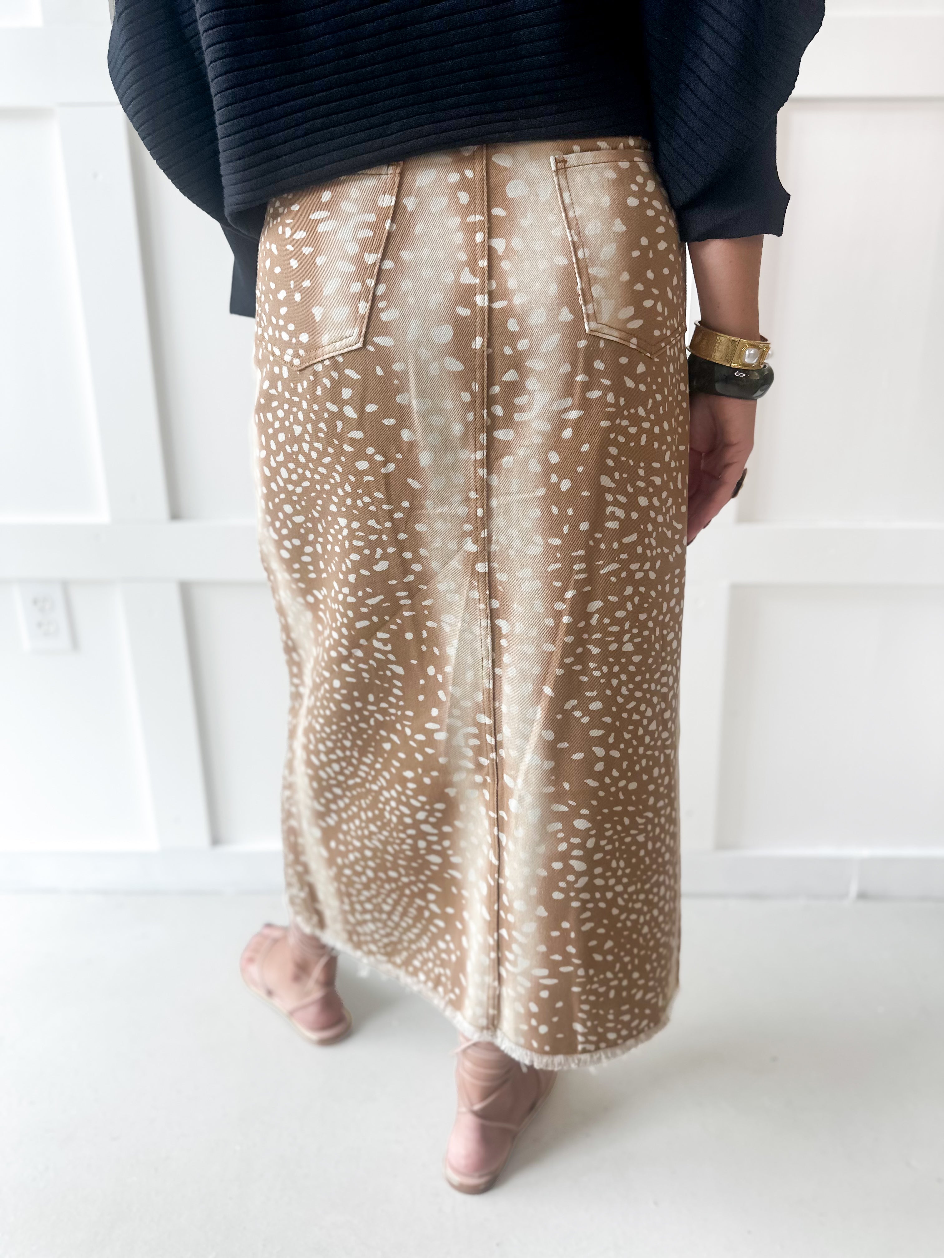 Deer Print Skirt