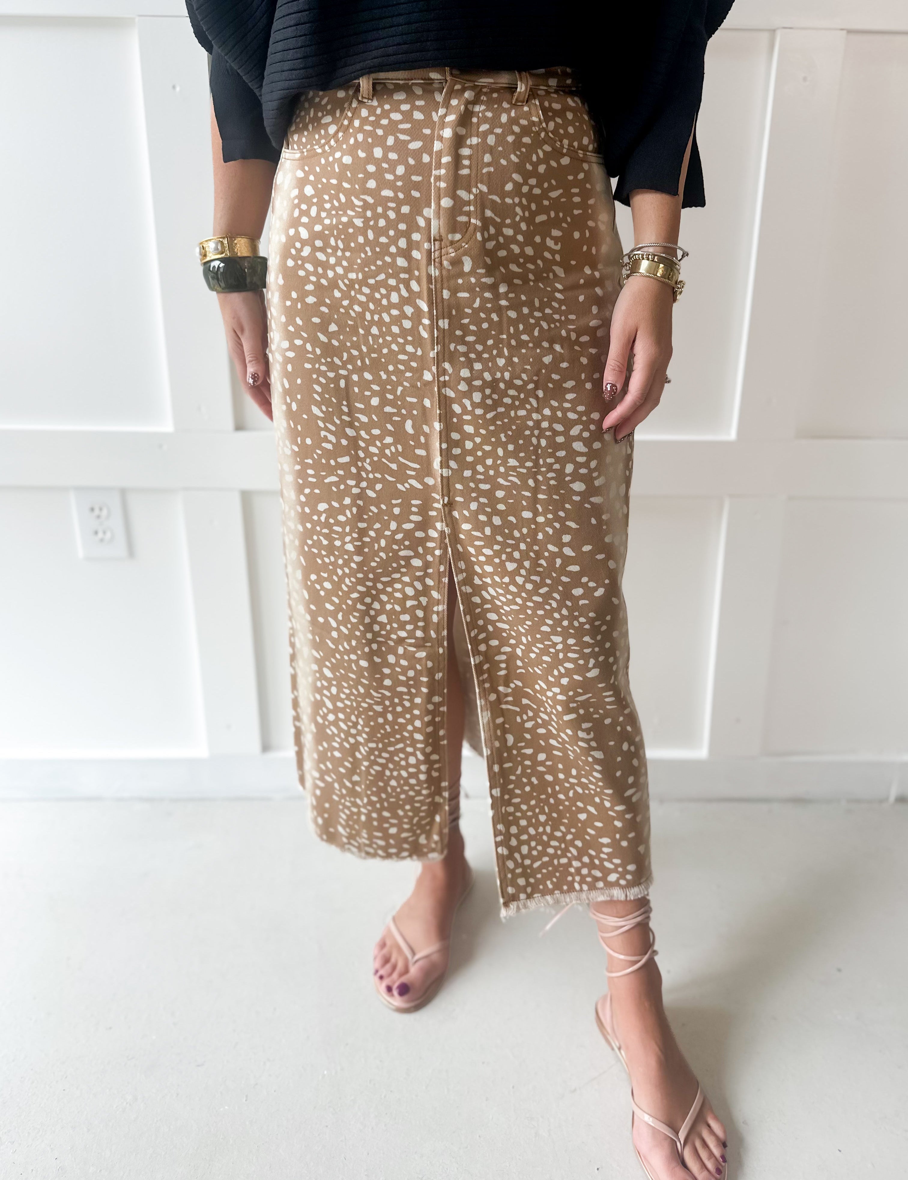 Deer Print Skirt