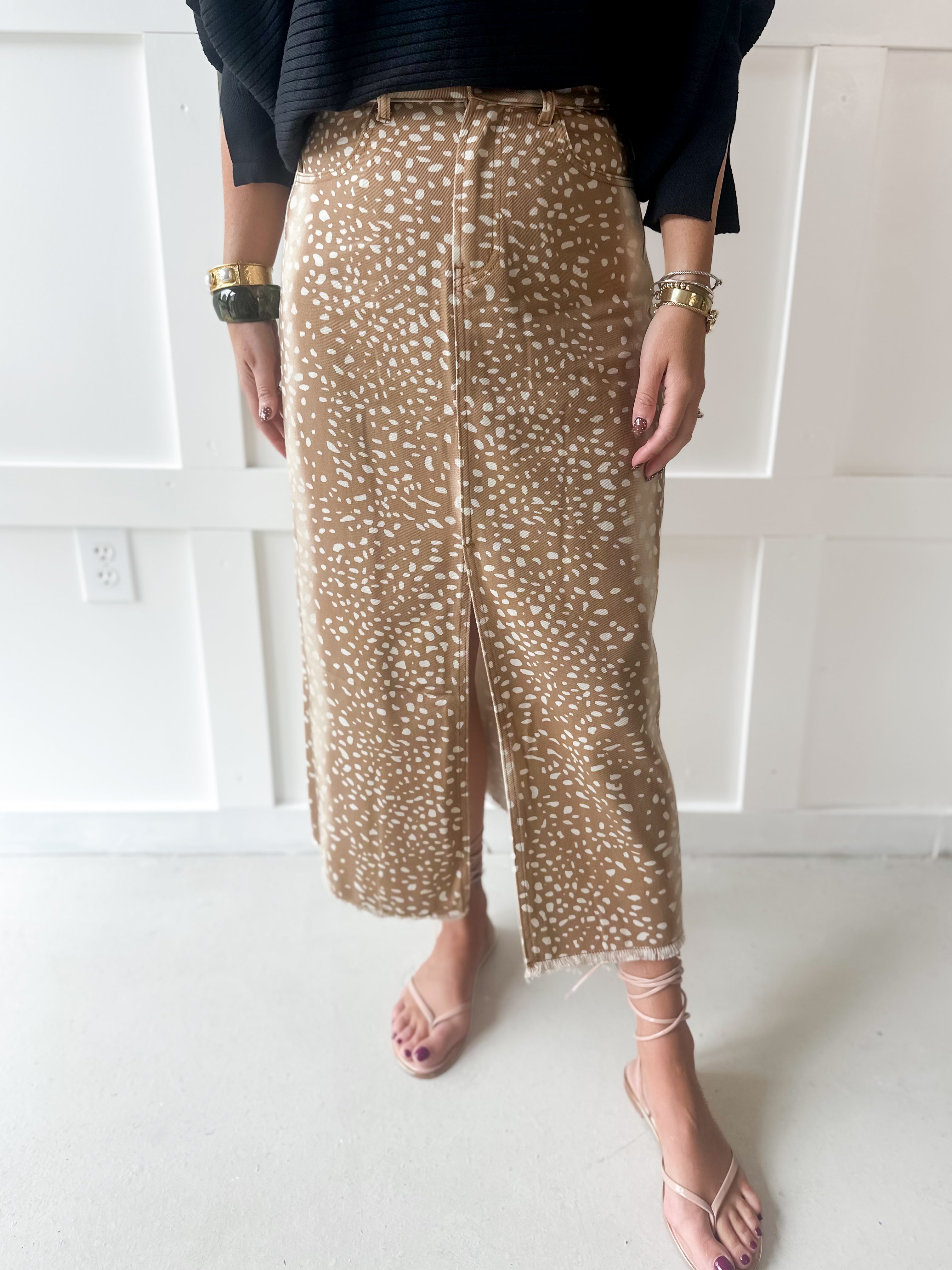 Deer Print Skirt