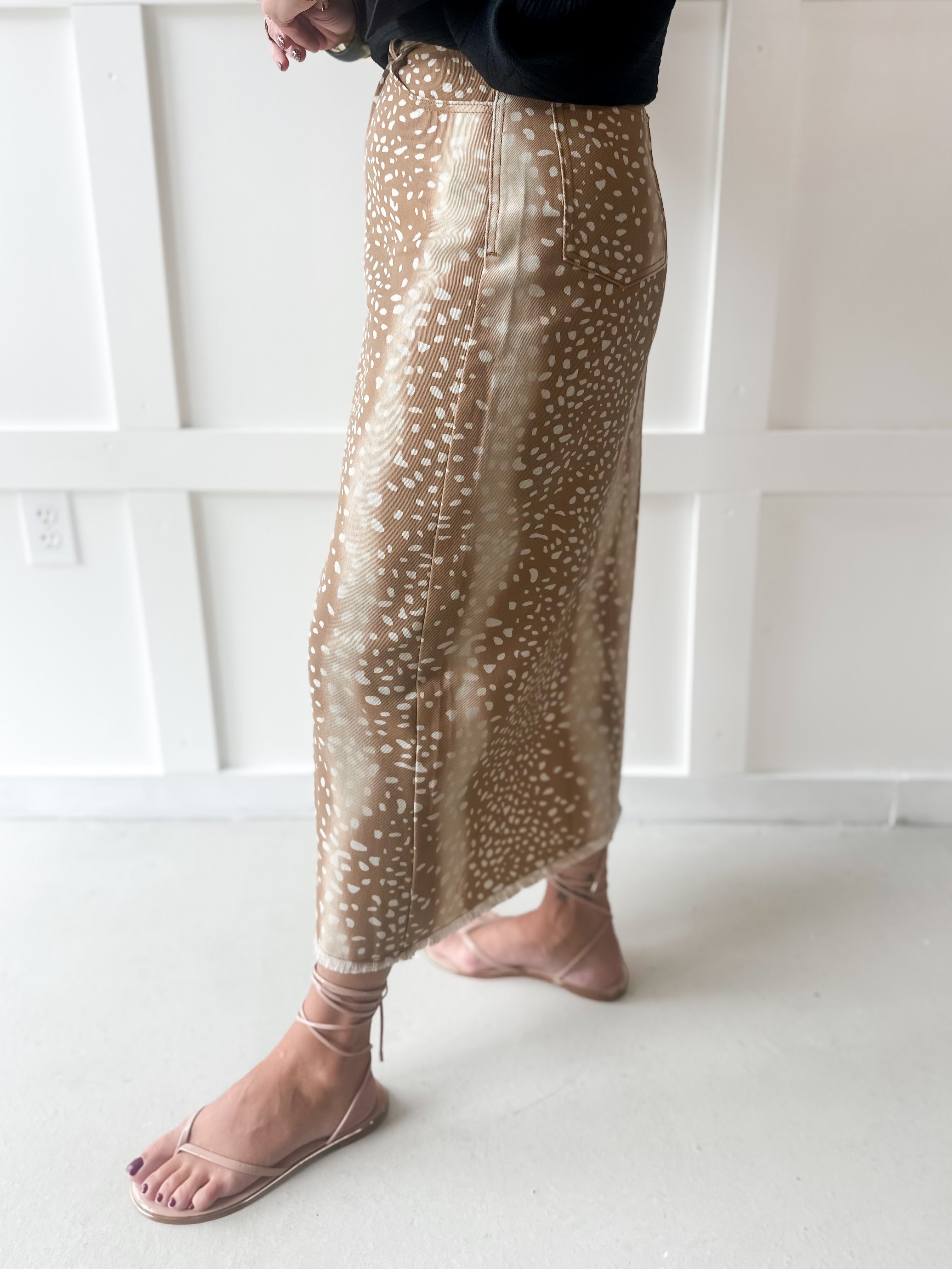 Deer Print Skirt