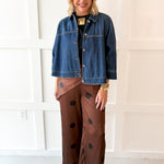 Denim Cape Jacket - Dark