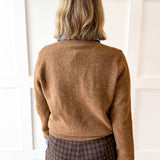 Denim Collared Knit Cardigan