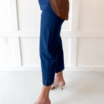 Denim High Rise Patch Pants