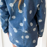 Denim Polka Dot Skirt