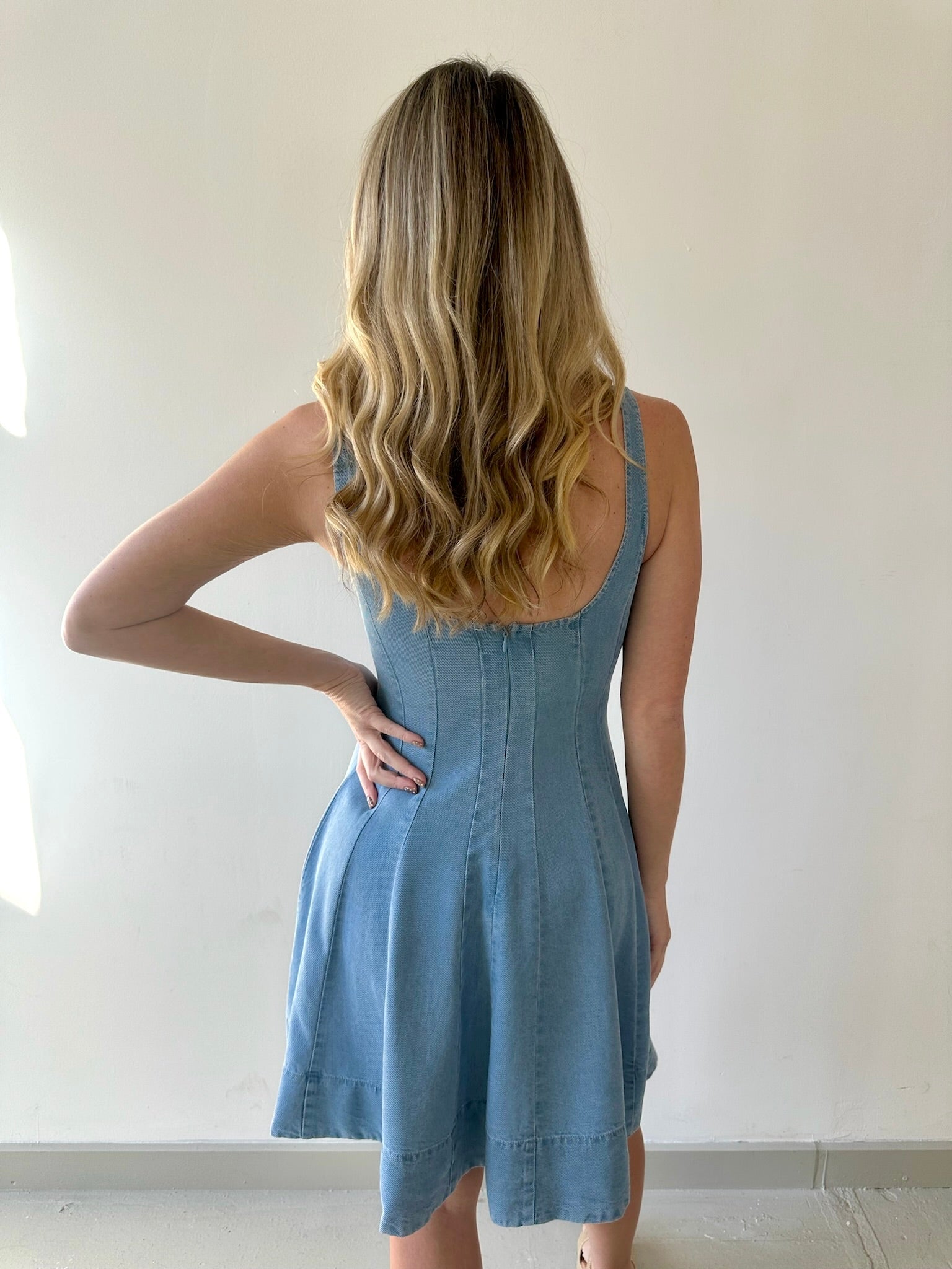 Denim Sleeveless Mini Dress