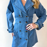 Denim Trench Mini Dress