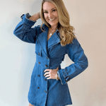 Denim Trench Mini Dress