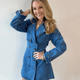 Denim Trench Mini Dress