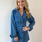 Denim Trench Mini Dress