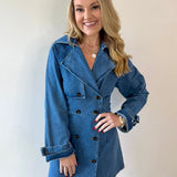 Denim Trench Mini Dress